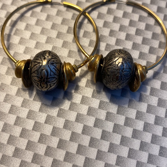 Earings 2” HOOPS, Worn Once - Picture 2 of 7